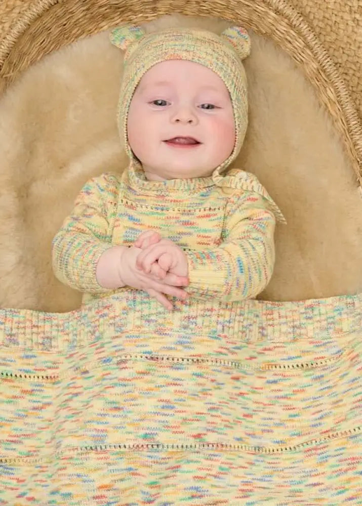 The bonniemob Space-Dye Organic Cotton Knitted Baby Onesie