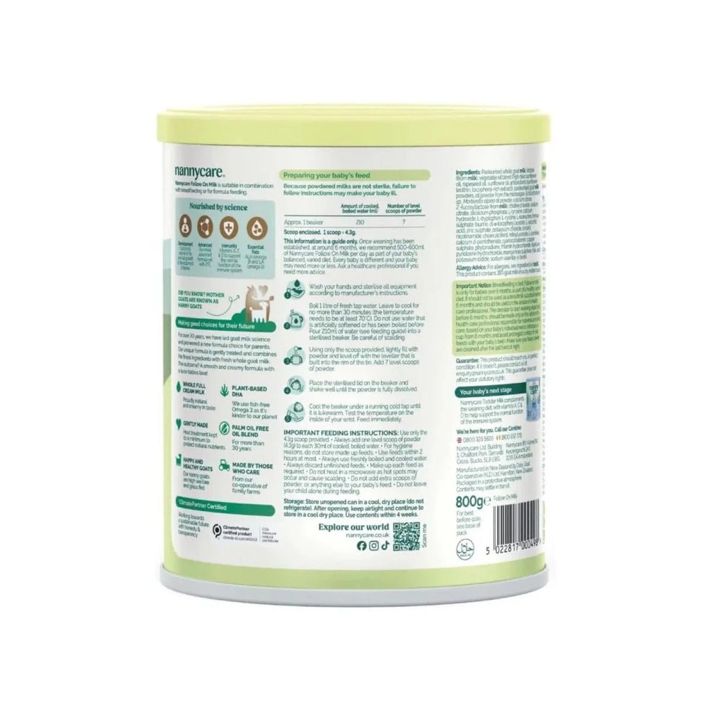 Nannycare First Infant Goat Milk Formula - Stage 2 - 800g - Baby&More
