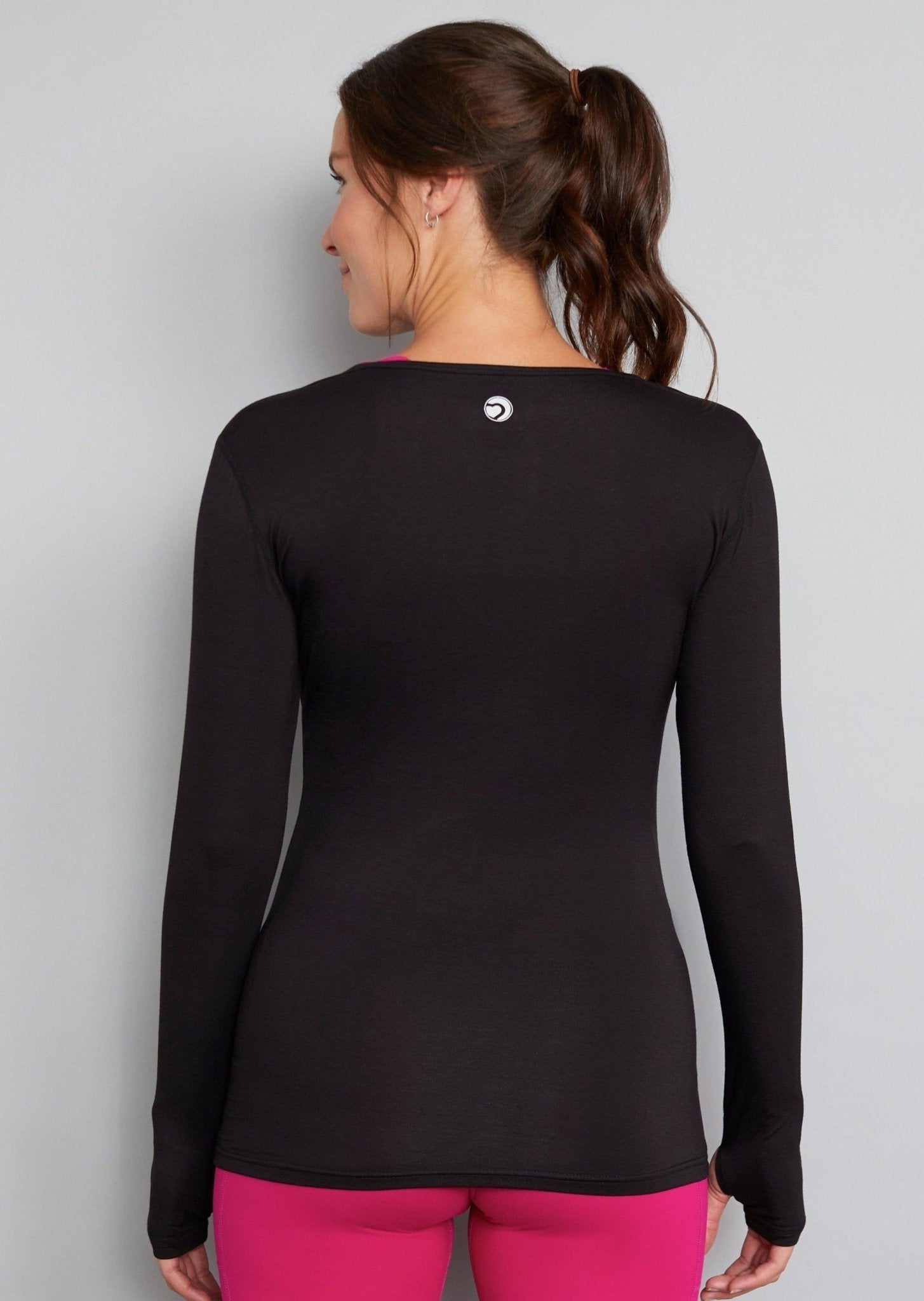 Natal Active Bamboo Maternity & Breastfeeding Long Sleeved Top - Black - Baby&More