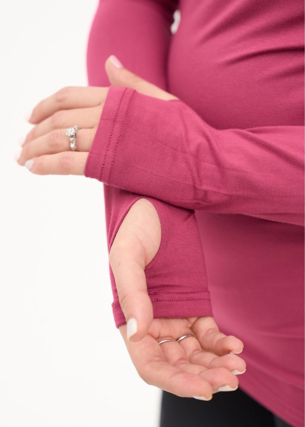 Natal Active Bamboo Maternity & Breastfeeding Long Sleeved Top - Cherry - Baby&More