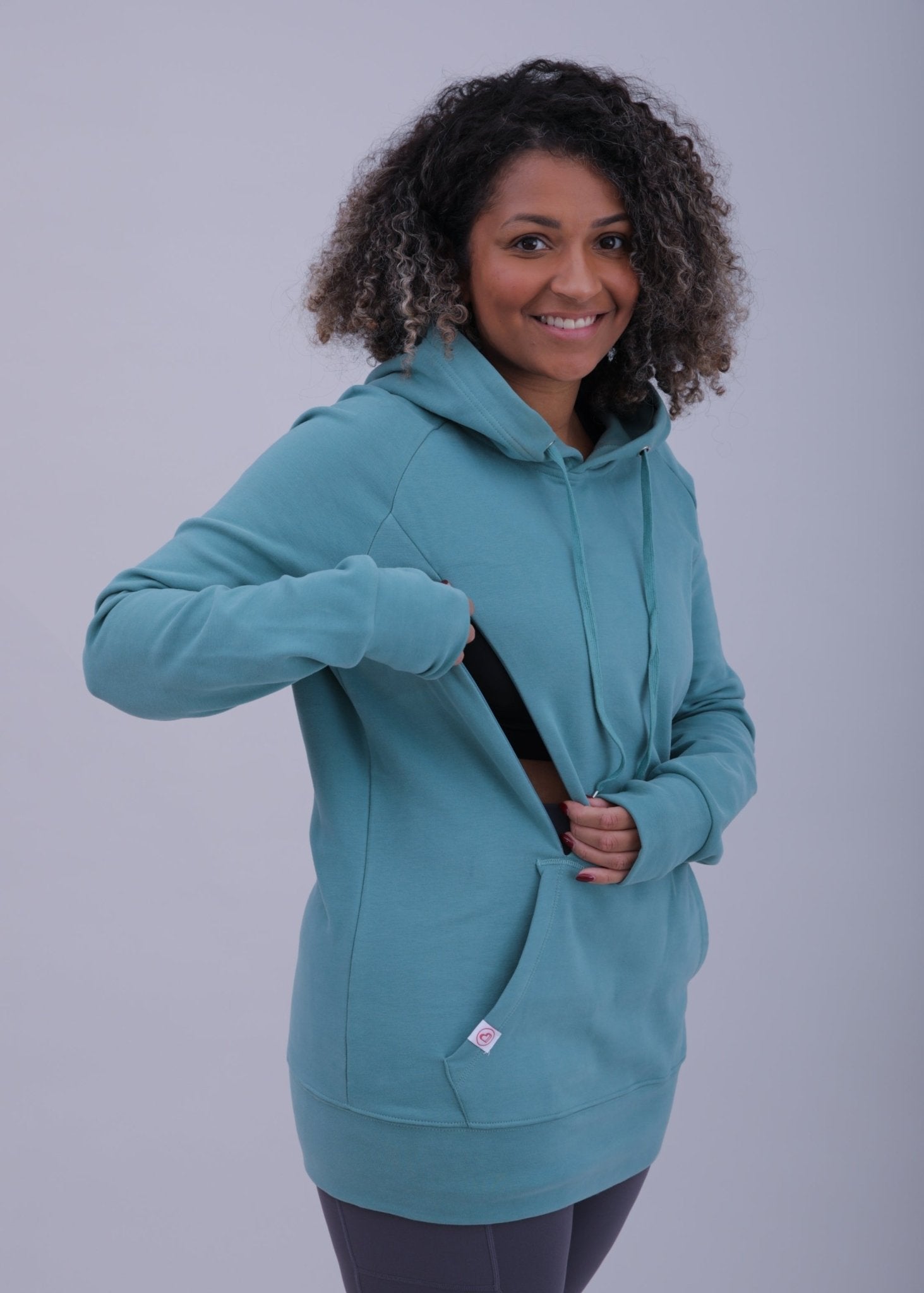 Natal Active Breastfeeding & Maternity Hoodie - Sage - Baby&More