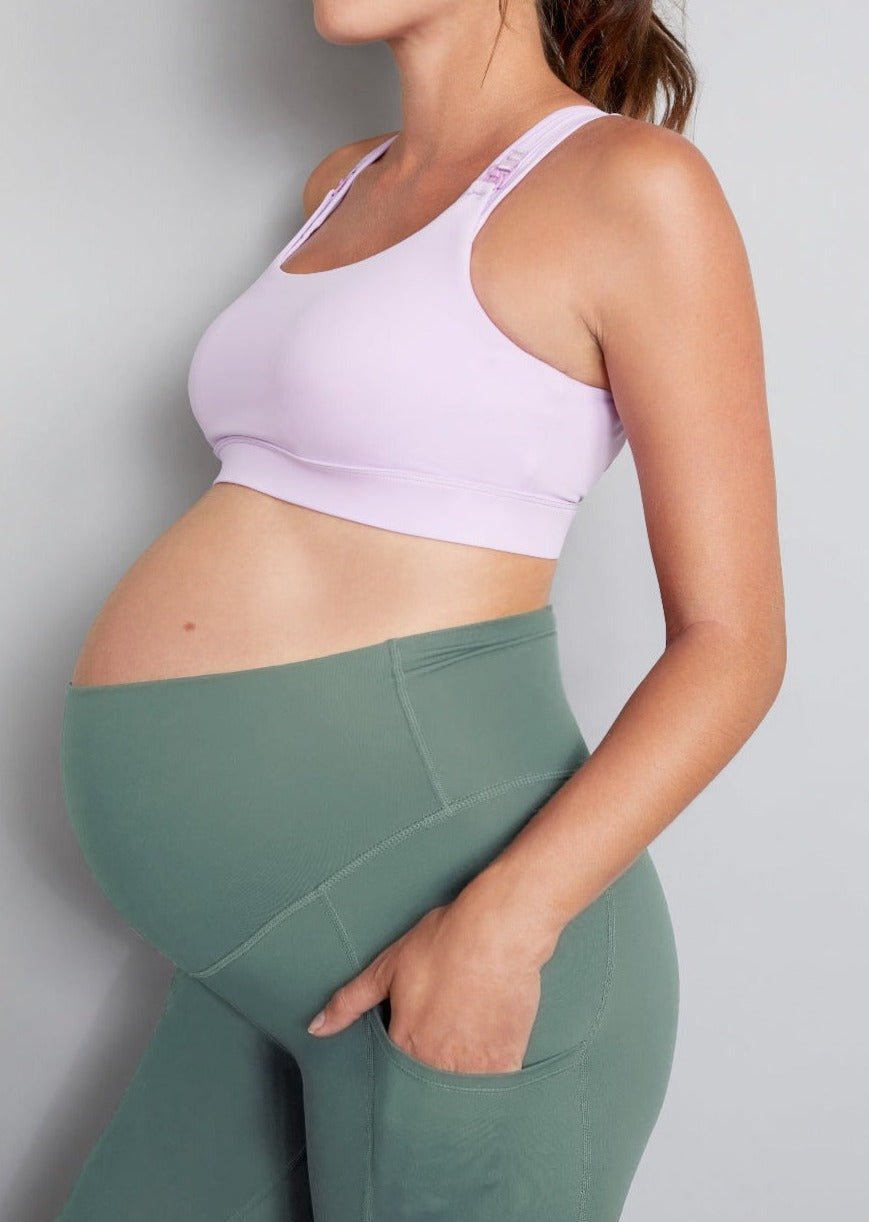 Natal Active Luxe Maternity & Postnatal Leggings - Full Length - Sage - Baby&More