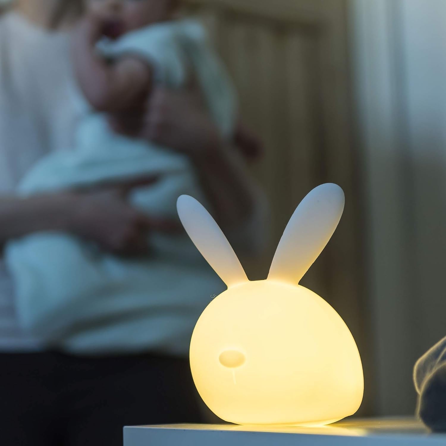 Nattou LED - Night Light Bunny of Silicone, Voice Activation - 7 Colours - Baby&More