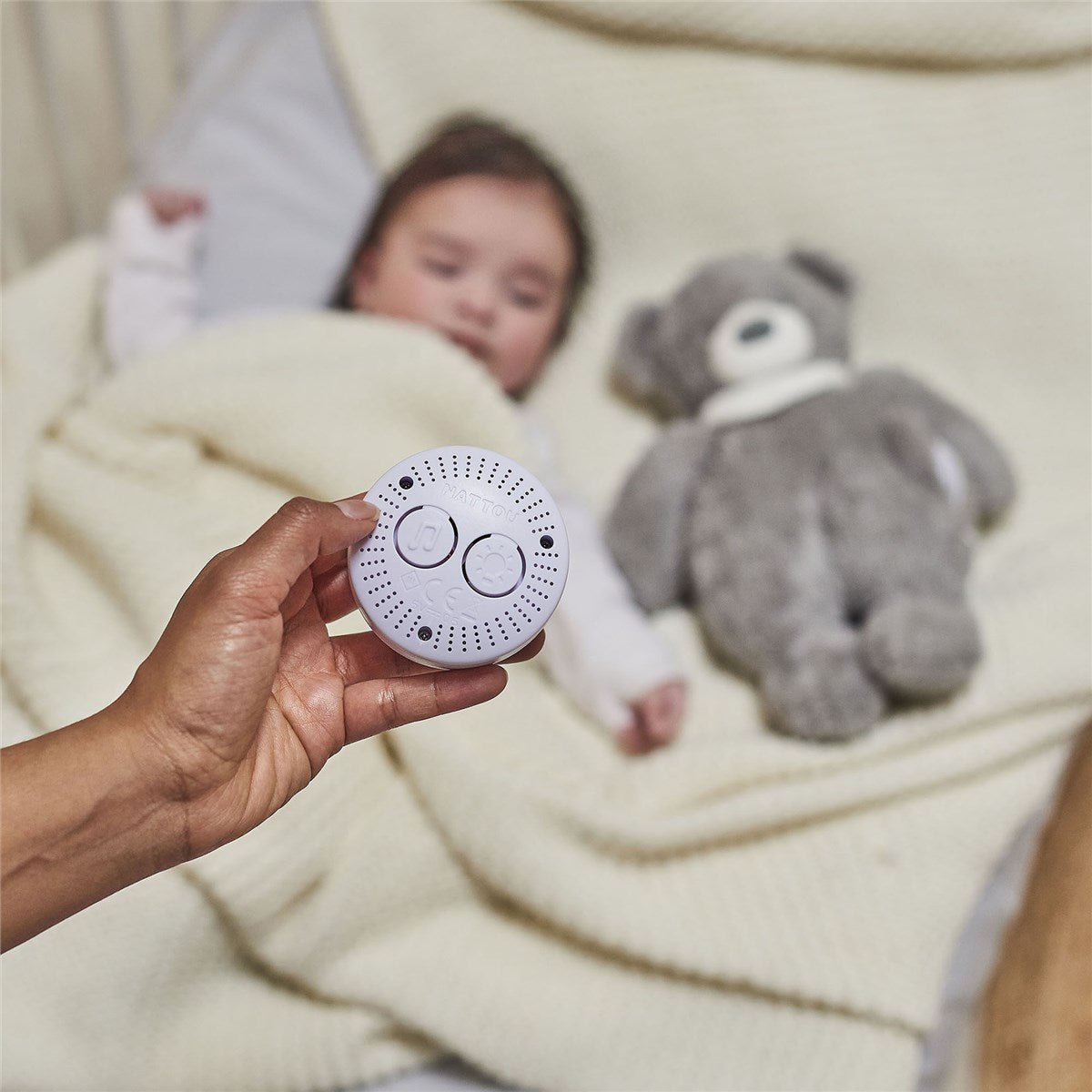 Nattou Sleepy Bear Cuddly Nightlight Sleep Aid - Baby&More