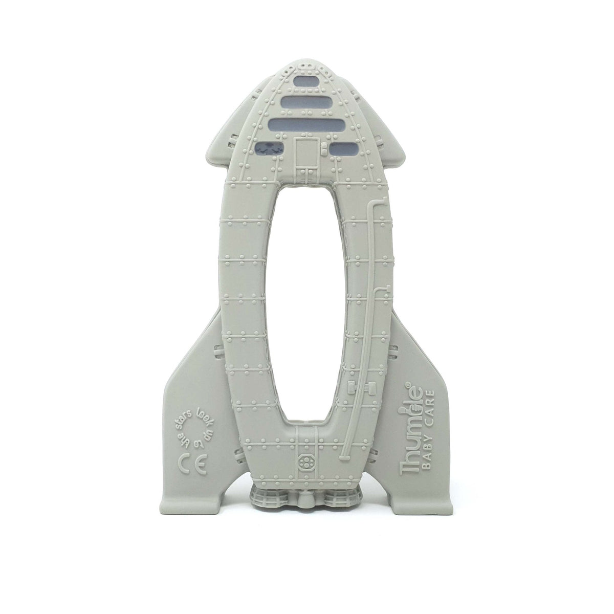 Natural Rubber Space Teether Baby Toy - OrBITEr® Rocket - Baby&More