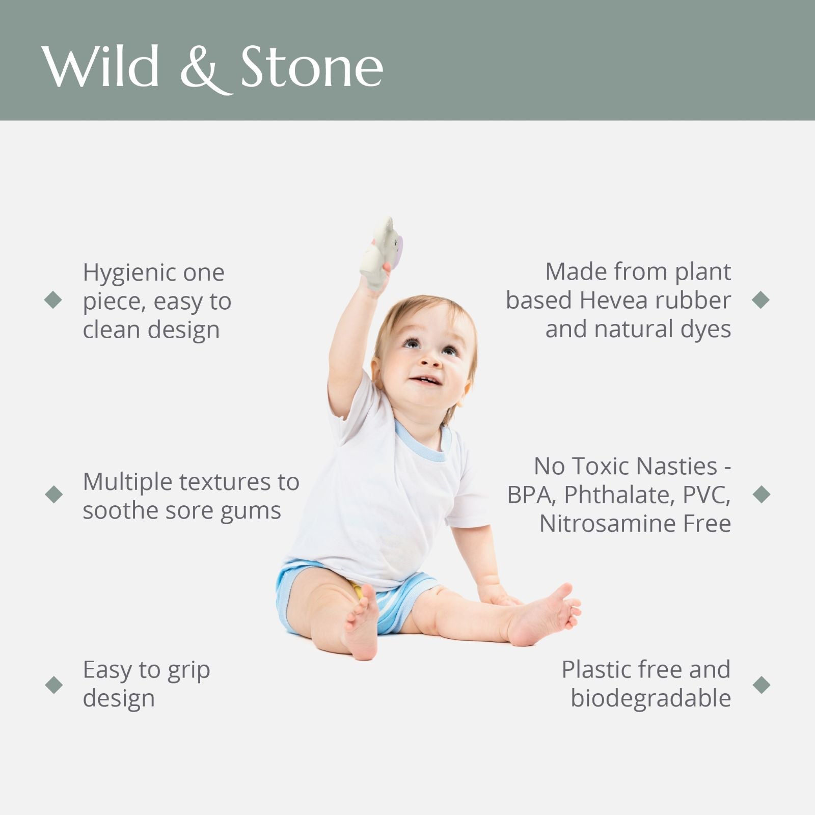 Natural Rubber Teether - Elouise the Elephant - Baby&More