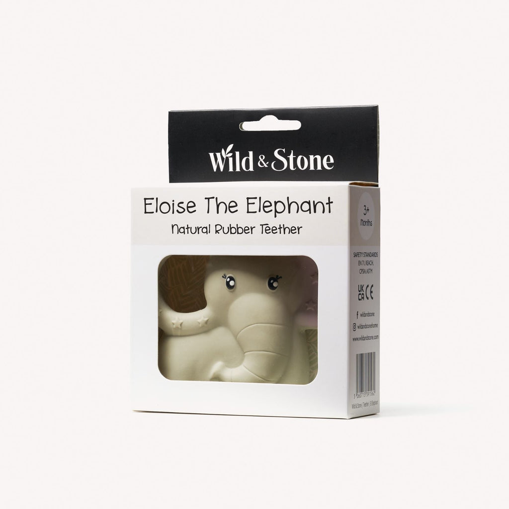 Natural Rubber Teether - Elouise the Elephant - Baby&More