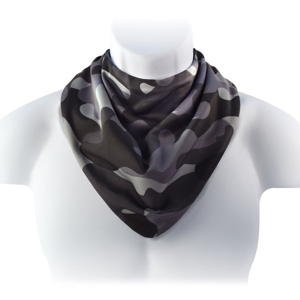 Neckerchief Style Dribble Bib - Small - Black Camouflage - Baby&More