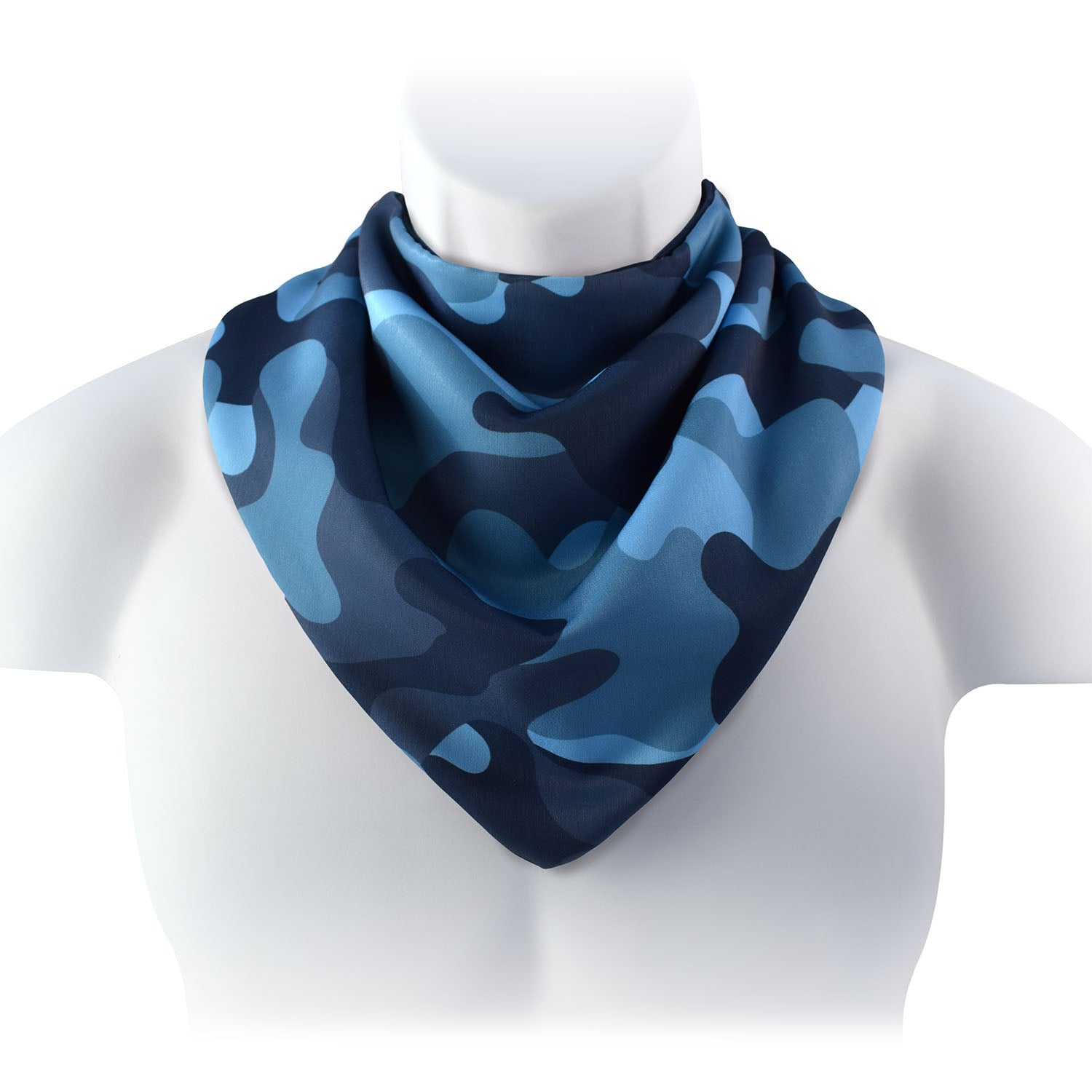 Neckerchief Style Dribble Bib - Small - Blue Camouflage - Baby&More