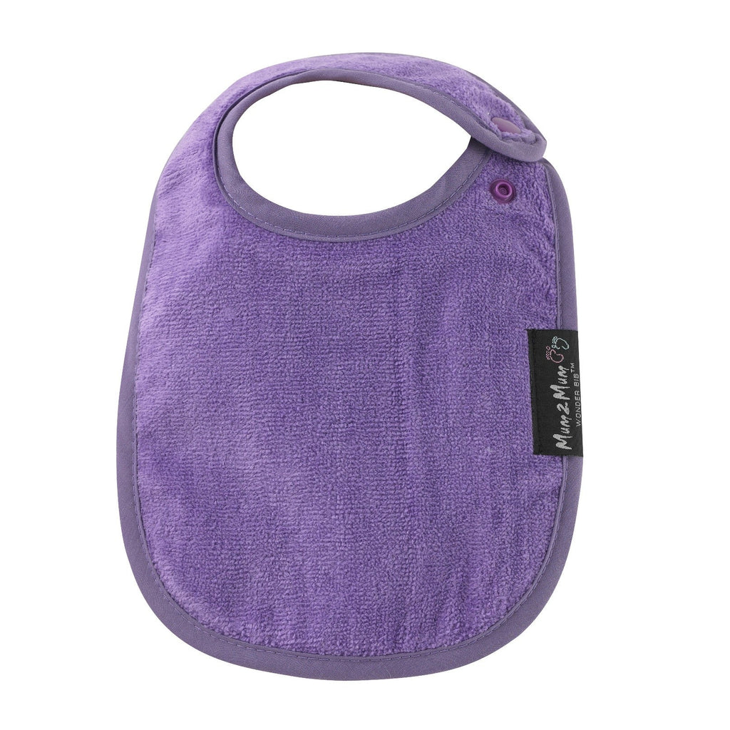 5 PACK - Mum 2 Mum Infant Wonder Bibs - PURPLE - Baby&More
