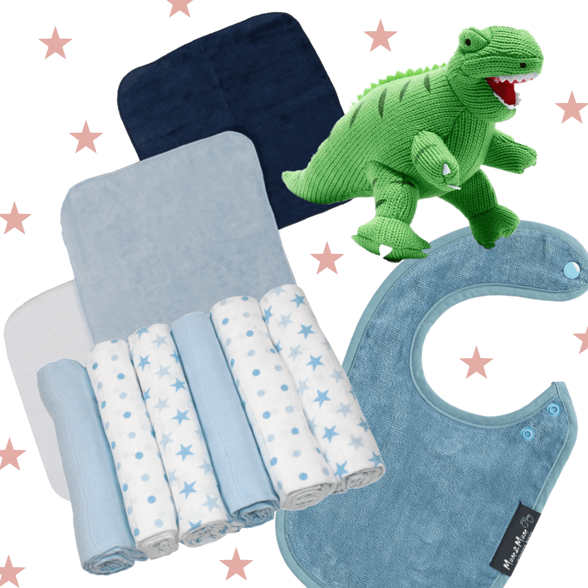 New Baby Gift Set with Soft Toy & Card - Blues - Baby&More