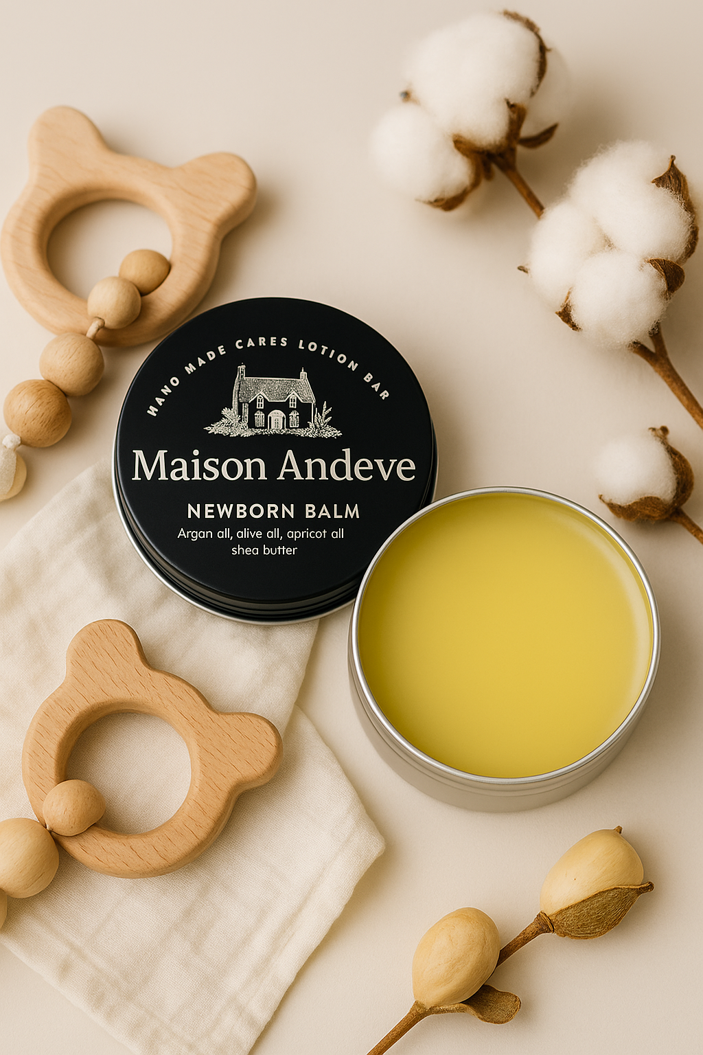 Maison Andeve - Newborn Balm 100ml – Scent-Free Natural Baby Skin Care