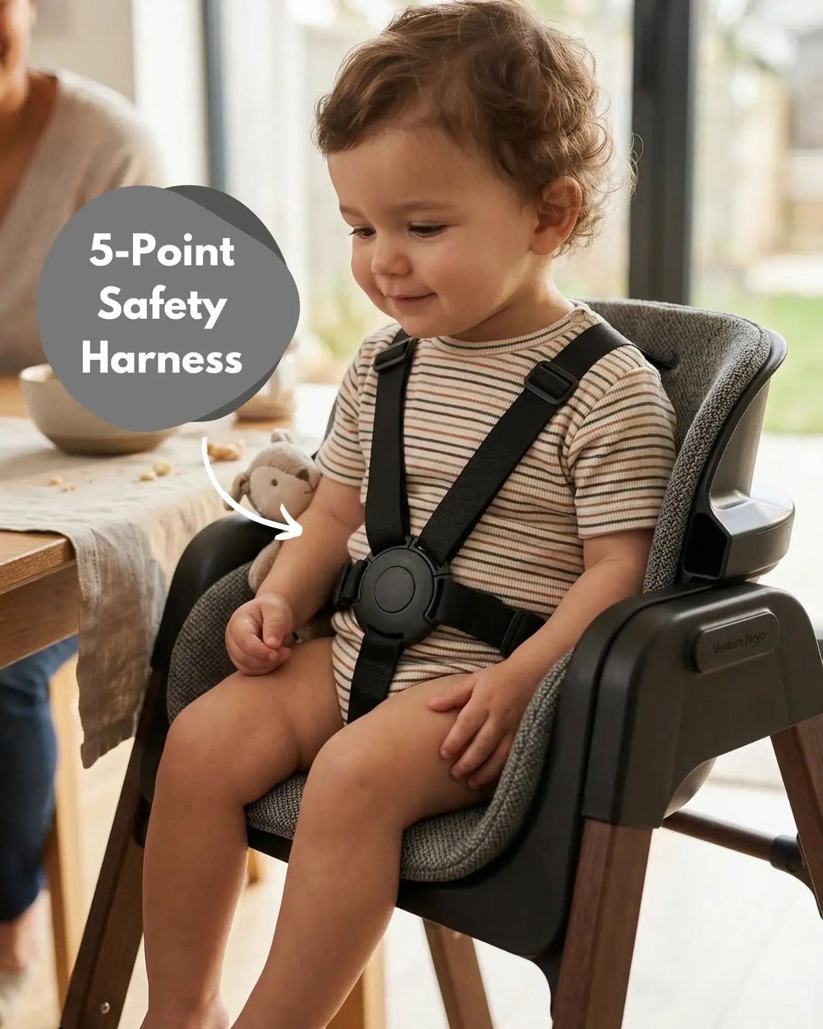 Neyo 2-in-1 High Chair - Black - Baby&More