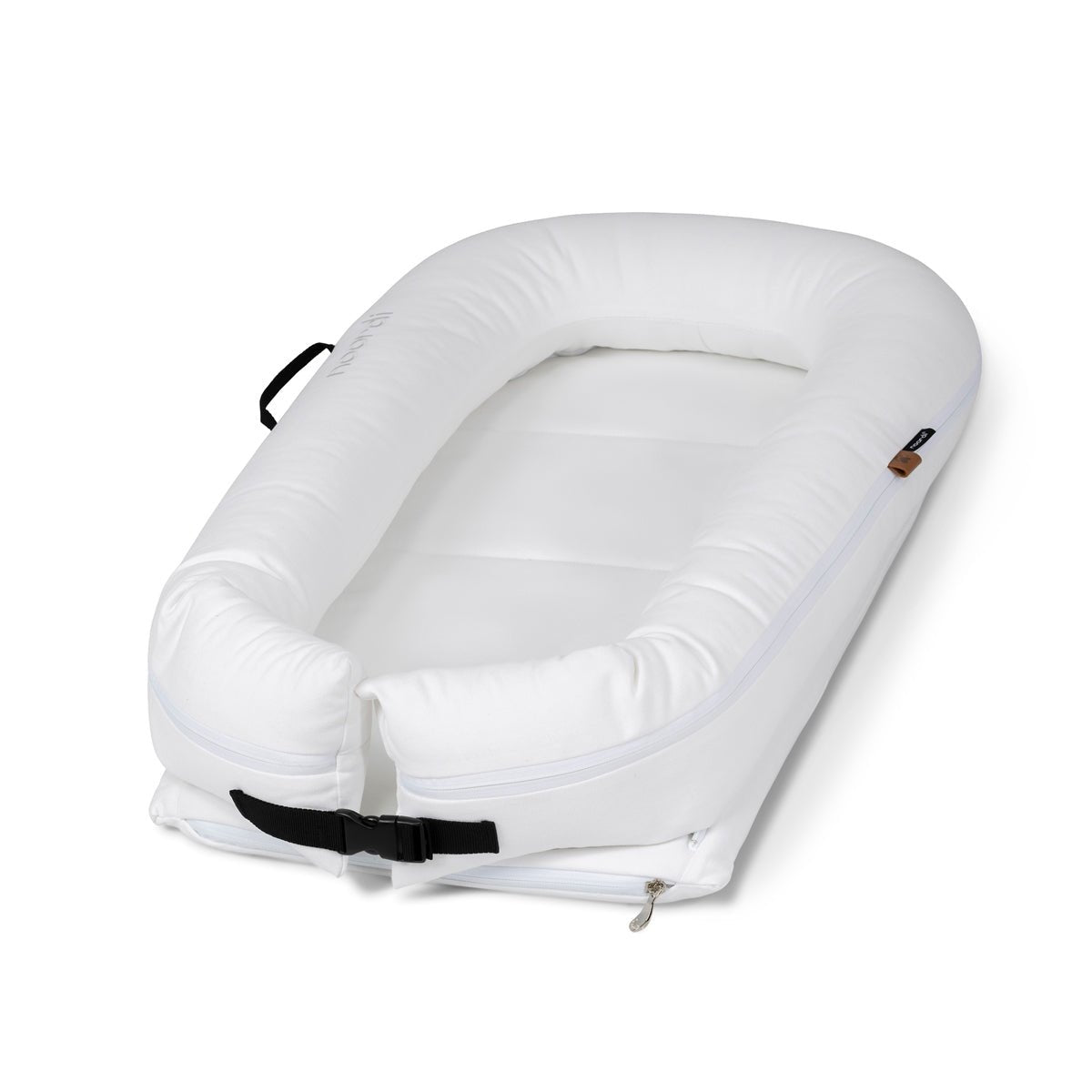 Noordi 2 in 1 Deluxe Baby Nest & Maternity Pillow with Silver-Ion Cotton - White - Baby&More