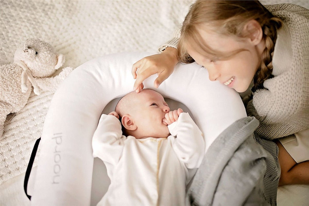 Noordi 2 in 1 Deluxe Baby Nest & Maternity Pillow with Silver-Ion Cotton - White - Baby&More
