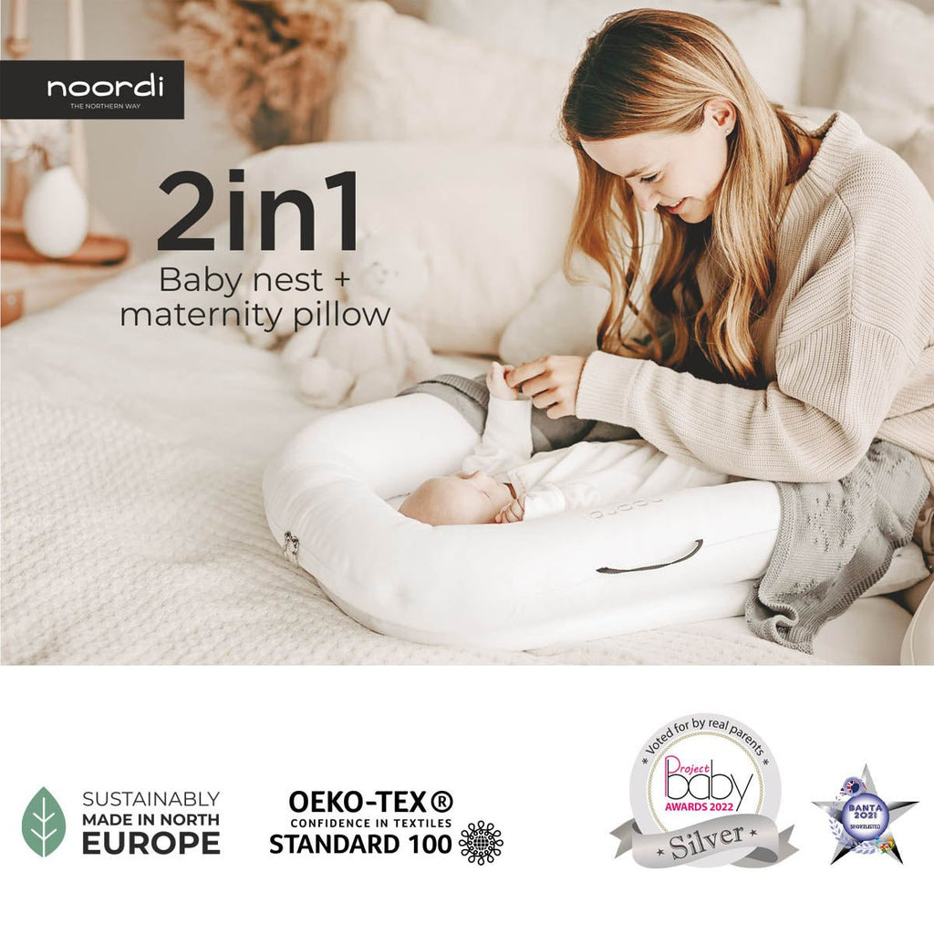 Noordi 2in1 Baby Nest & Maternity Pillow – Pregnancy to Baby Sleep Support - Baby&More
