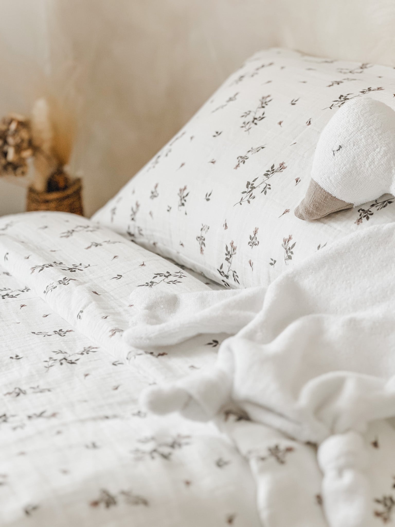 Norishor - Muslin Cotbed Duvet Set - Jasmine Rose - Baby&More