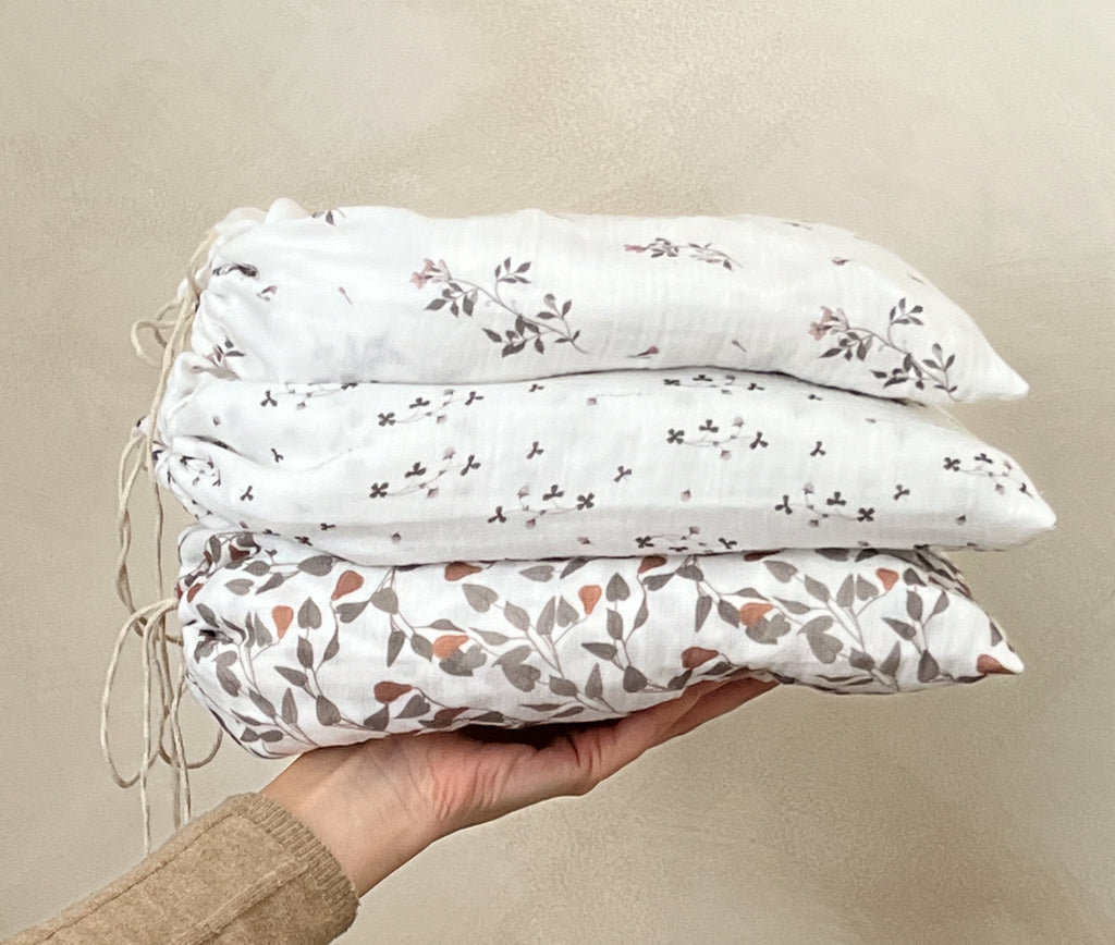Norishor - Muslin Cotton Fitted Cotbed Sheet - Botanical - Baby&More