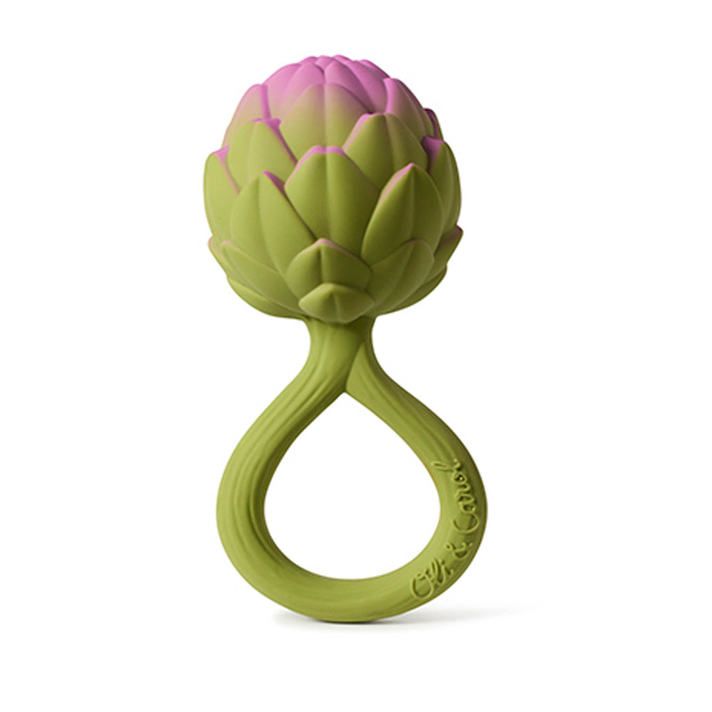 Oli & Carol Artichoke Baby Rattle & Teether - Baby&More