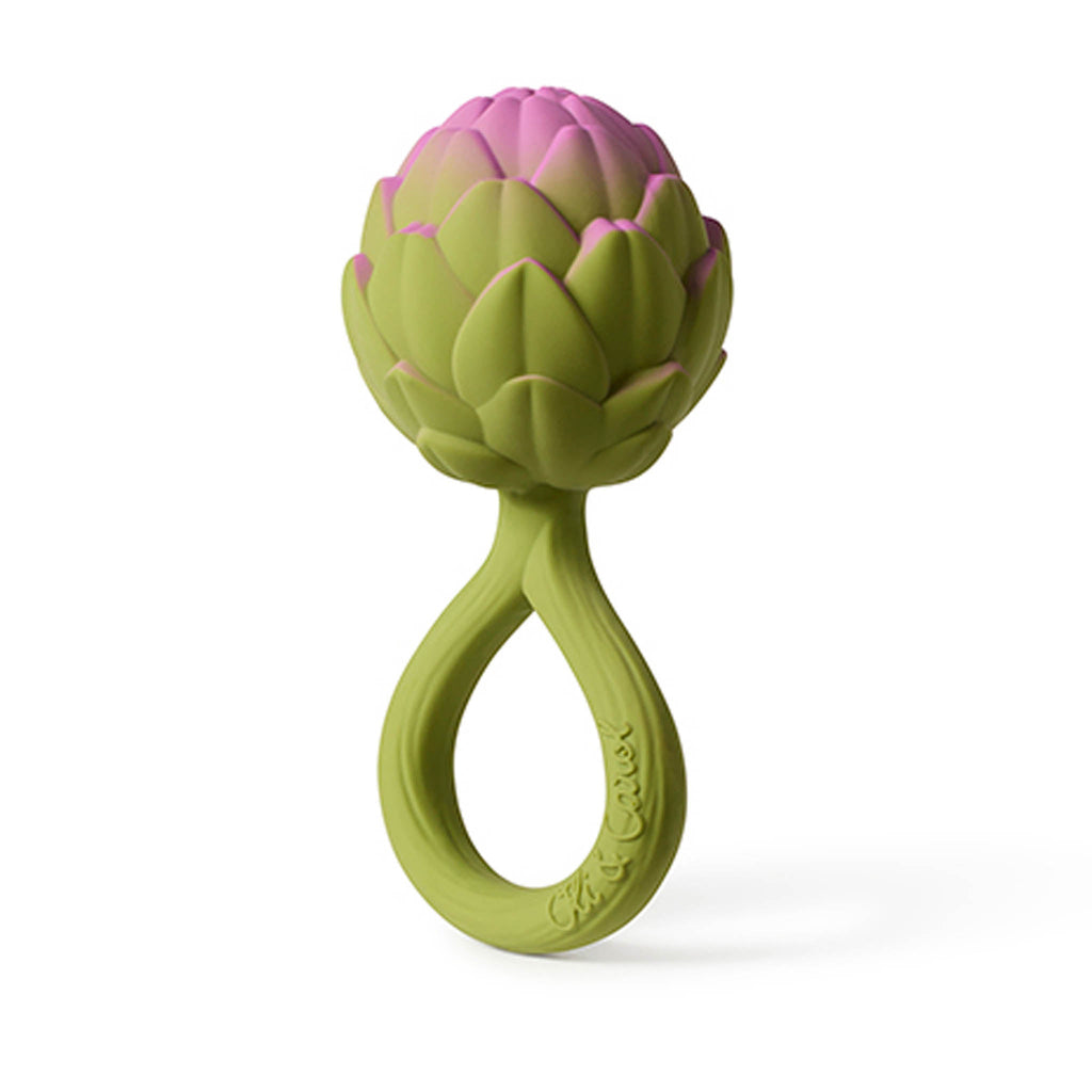 Oli & Carol Artichoke Baby Rattle & Teether - Baby&More