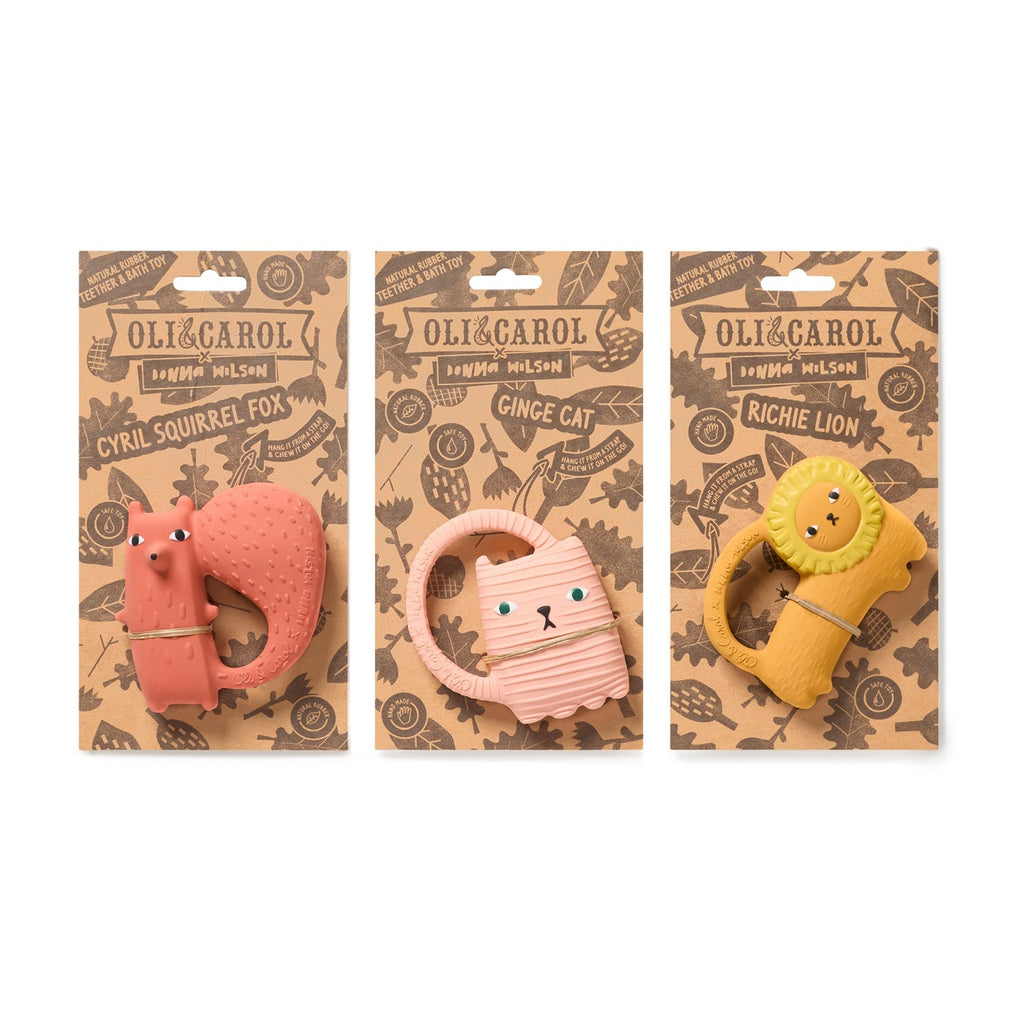 Oli & Carol Ginge the Cat Teether - Baby&More