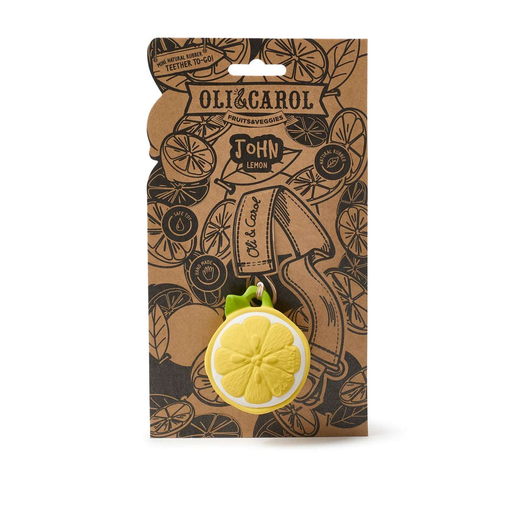 Oli & Carol John Lemon Mini Teether - Baby&More
