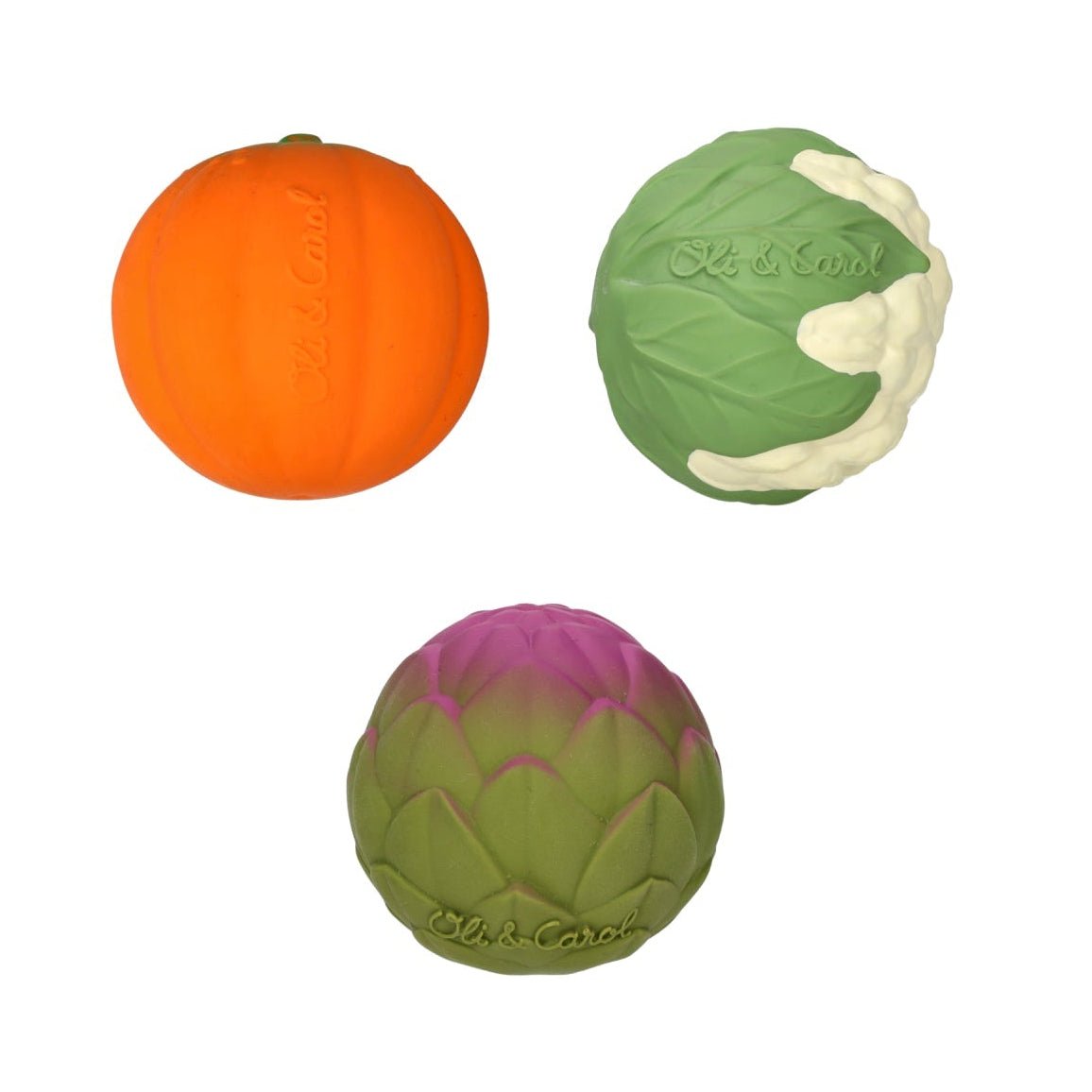 Oli & Carol Sensory Ball / Teether / Bath Toy - Veggie Soup - Baby&More