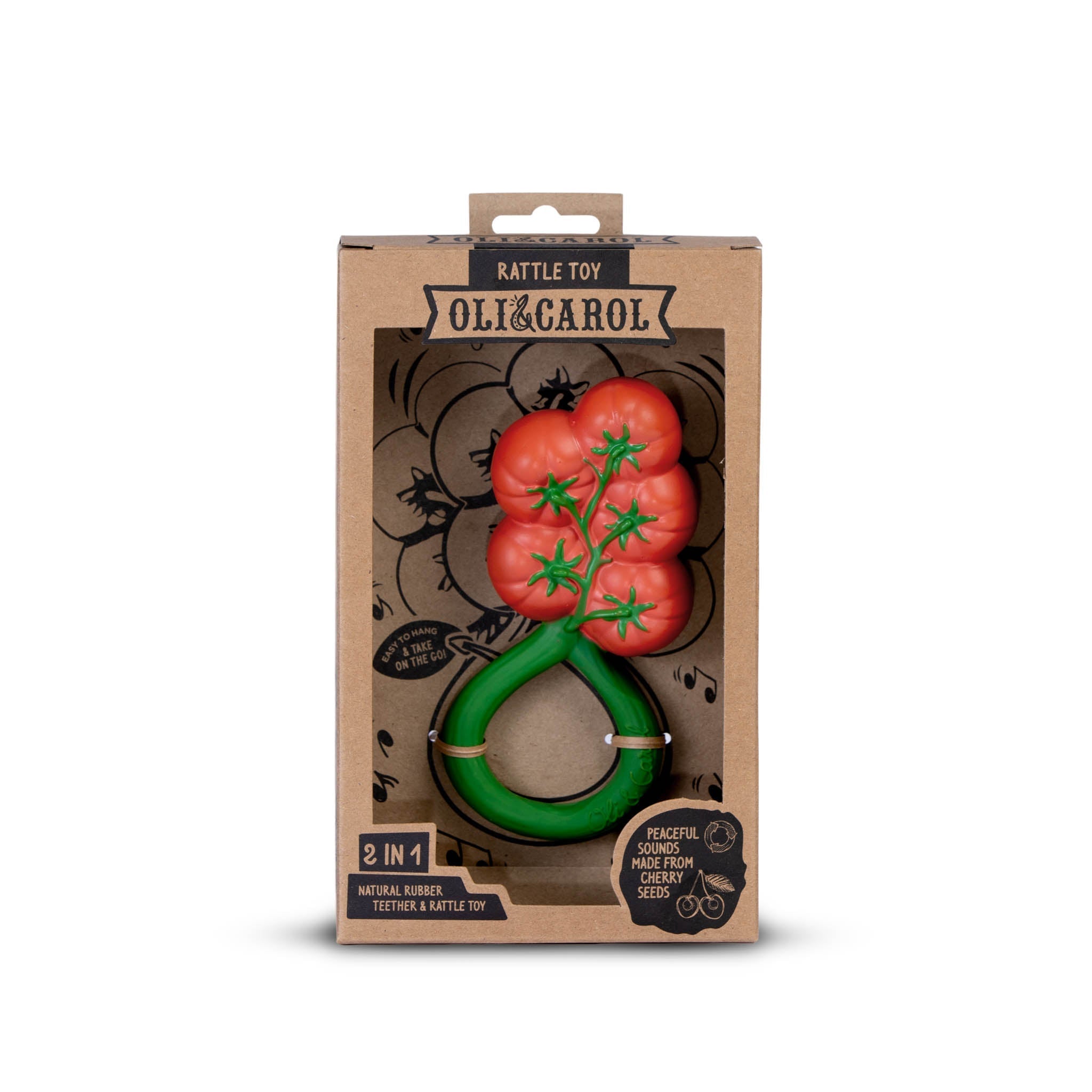 Oli & Carol Tomato Baby Rattle & Teether - Baby&More