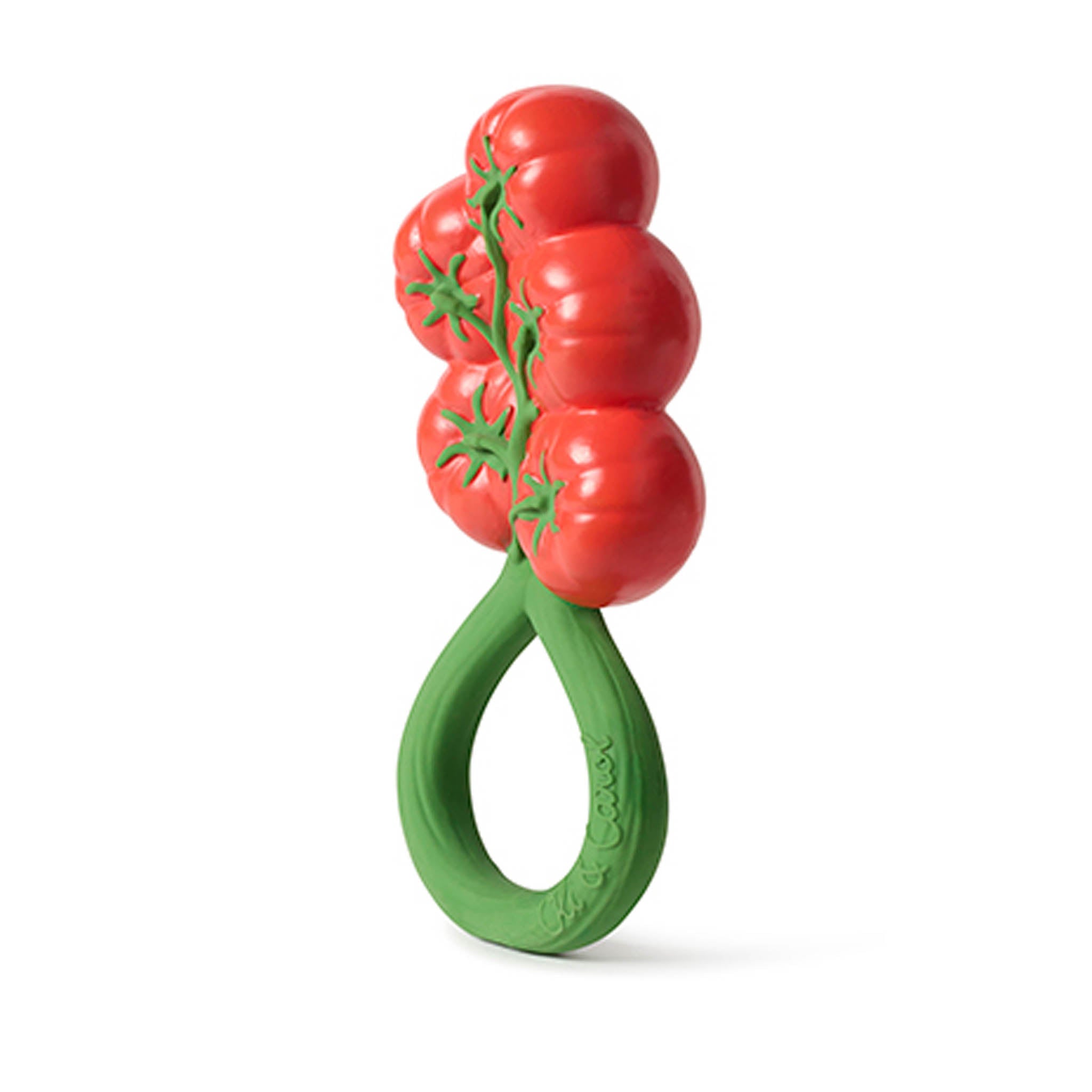 Oli & Carol Tomato Baby Rattle & Teether - Baby&More