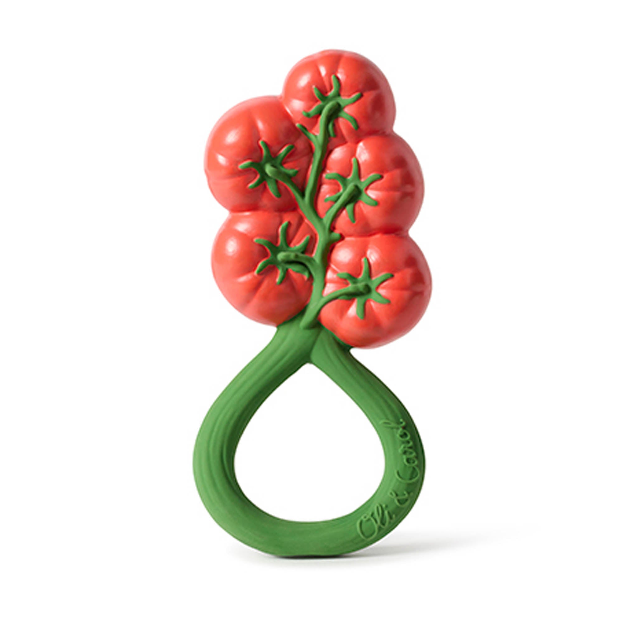 Oli & Carol Tomato Baby Rattle & Teether - Baby&More