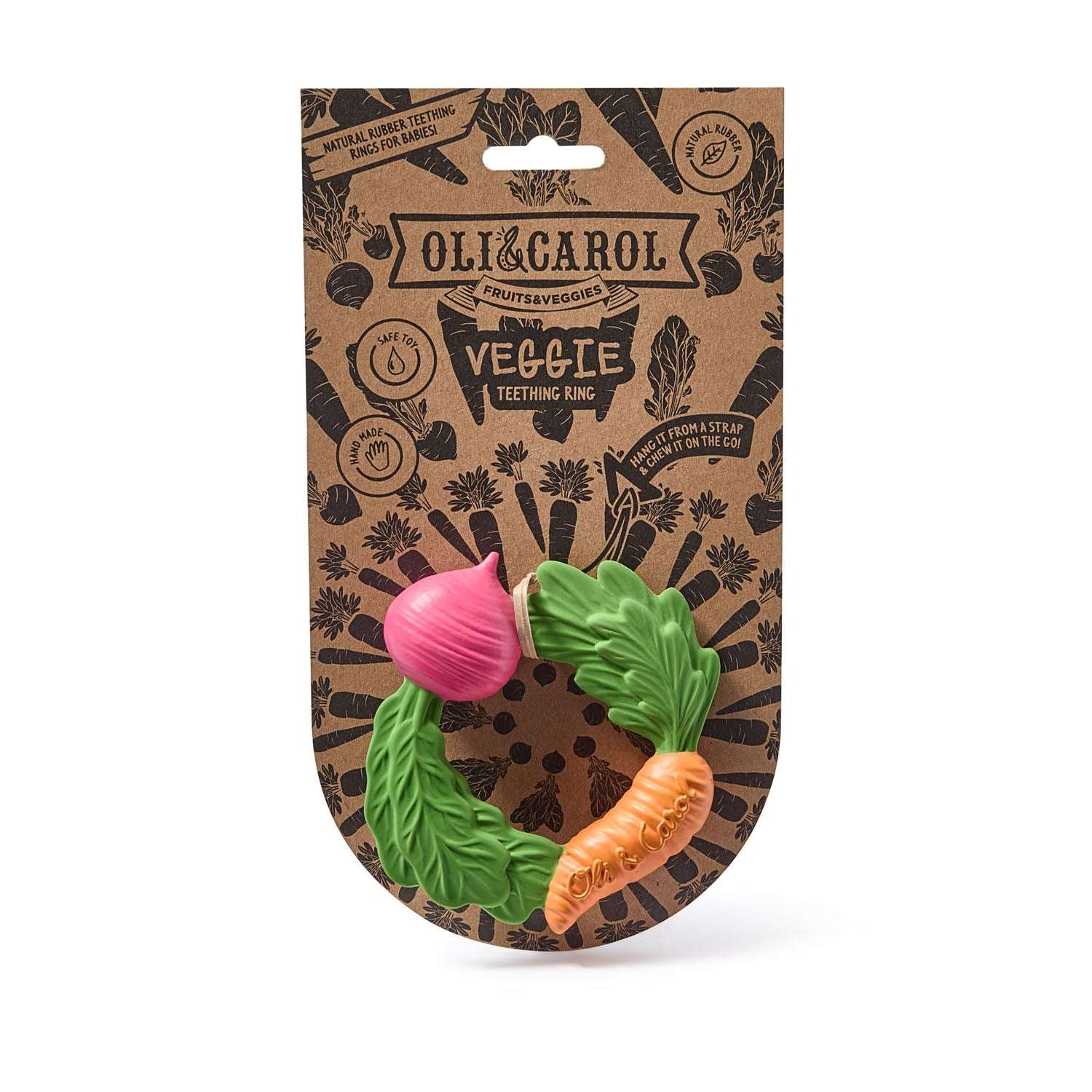 Oli & Carol Veggie Teething Ring - Baby&More