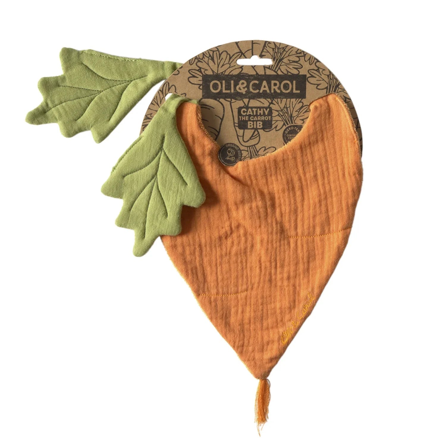 Oli&Carol Cathy the Carrot Feeding Bib - Baby&More