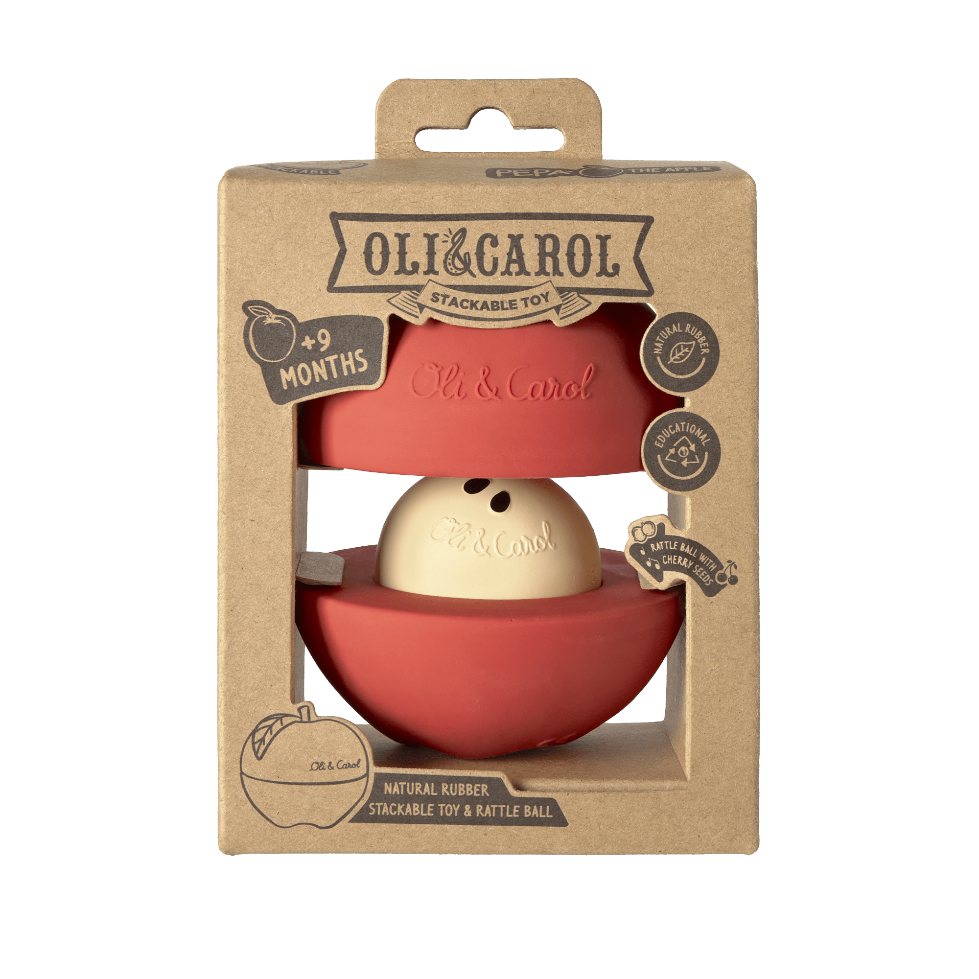 Oli&Carol Pepa the Apple Stacking and Ball Toy - Baby&More