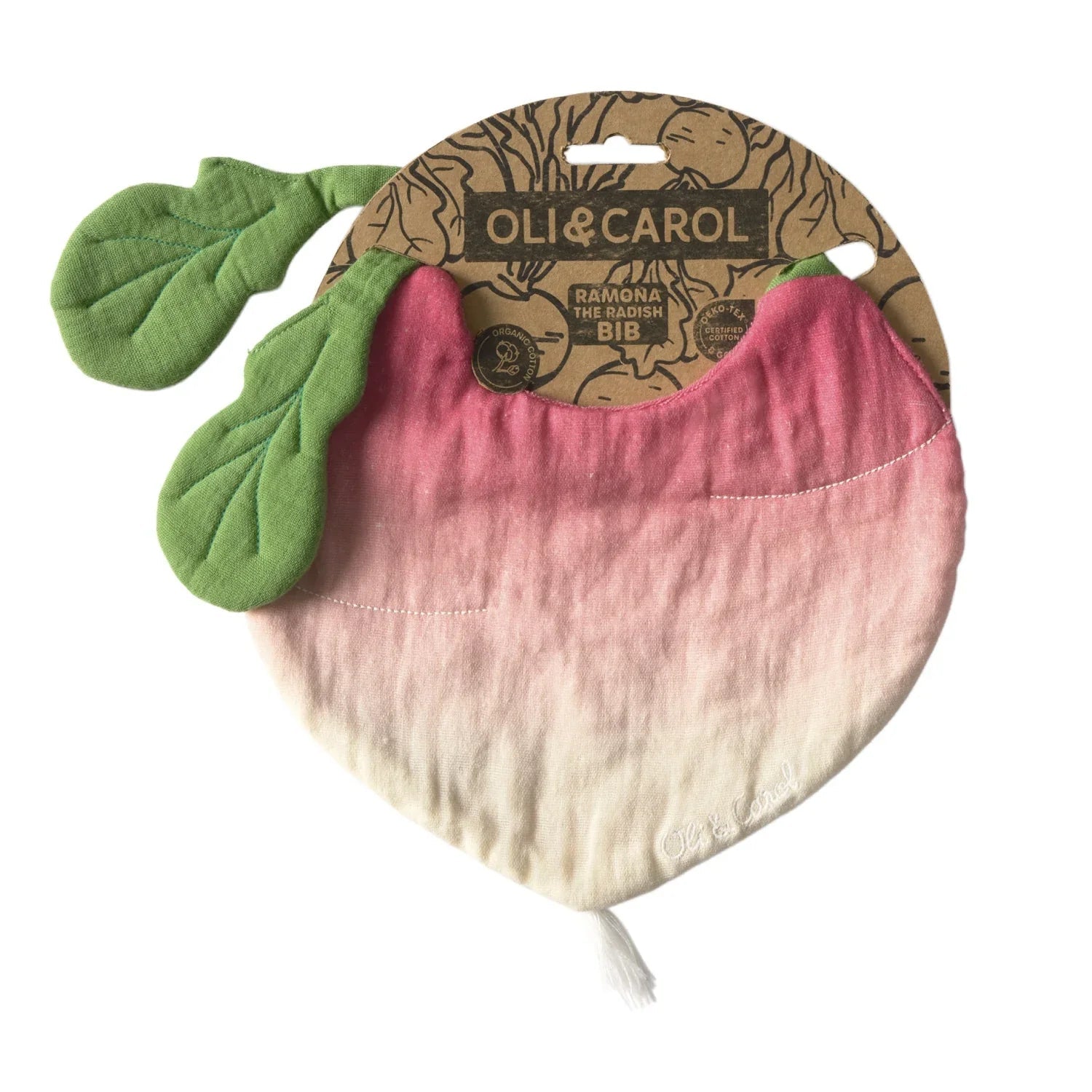 Oli&Carol Ramona the Radish Feeding Bib - Baby&More