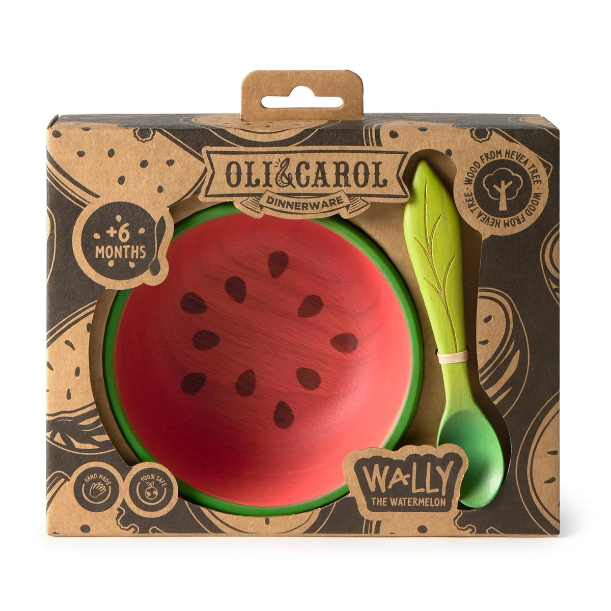 Oli&Carol Wally the Watermelon Bowl and Spoon Set - Baby&More