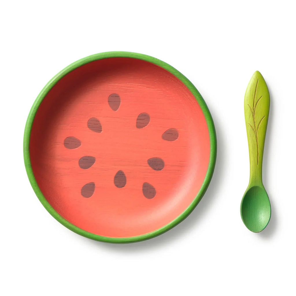 Oli&Carol Wally the Watermelon Plate and Spoon Set - Baby&More
