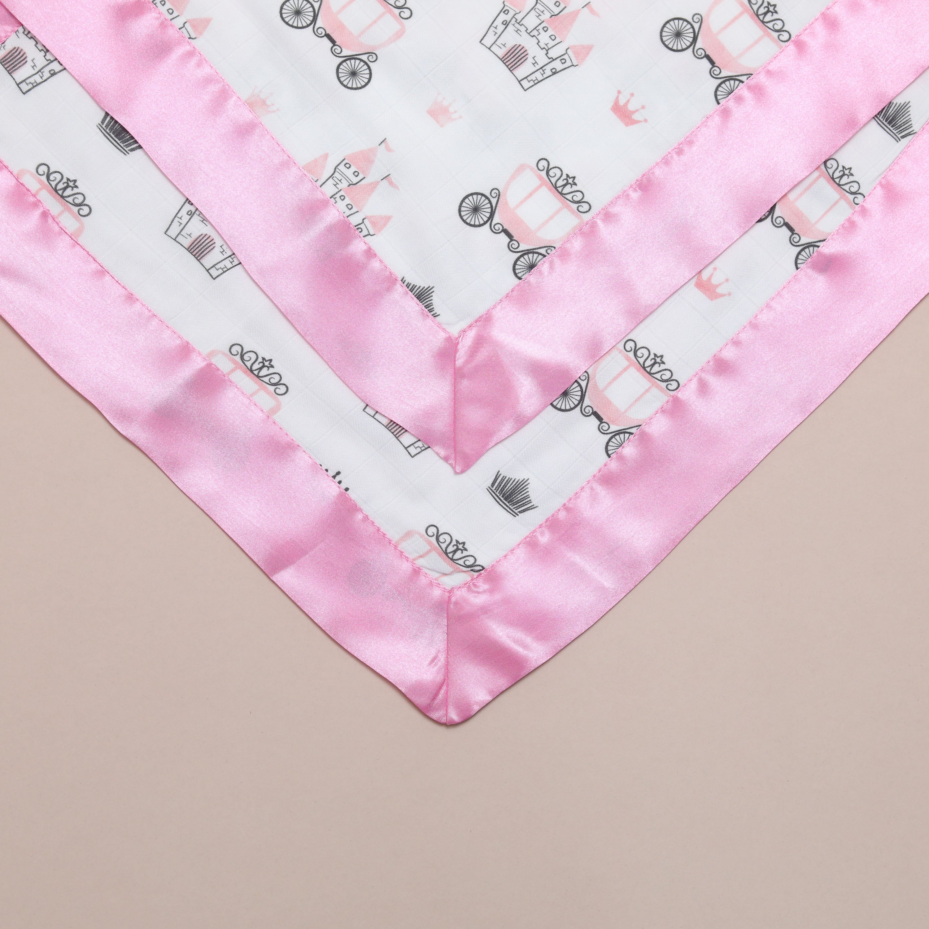 Bullabaloo Once Upon A Princess Comforter Blanket - Barbie Pink Satin - 2 Pack