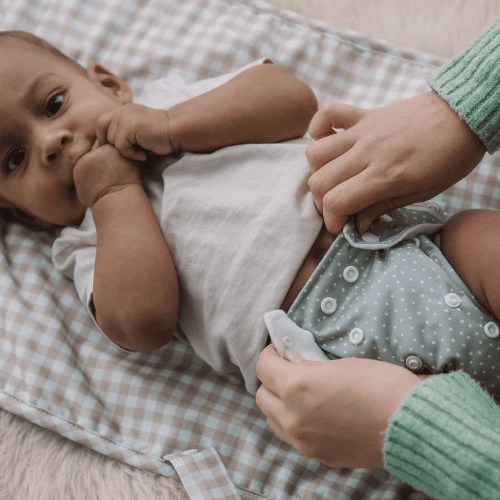 One Size All - In - One Reusable Cloth Nappy - Dottie Sage - Baby&More