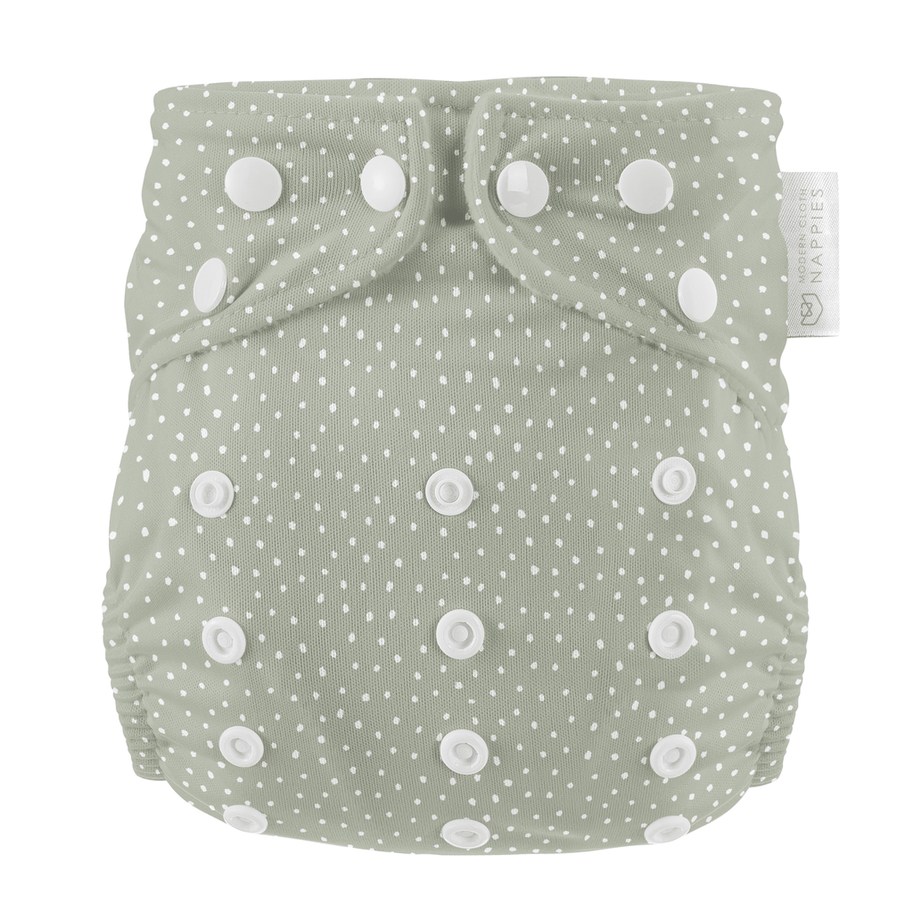 One Size All - In - One Reusable Cloth Nappy - Dottie Sage - Baby&More