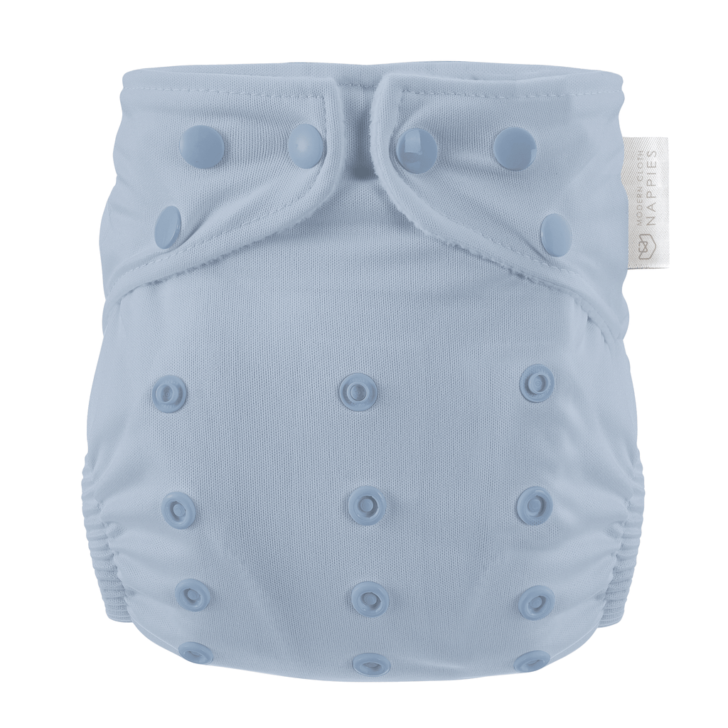 One Size All - In - One Reusable Cloth Nappy - Dusty Blue - Baby&More