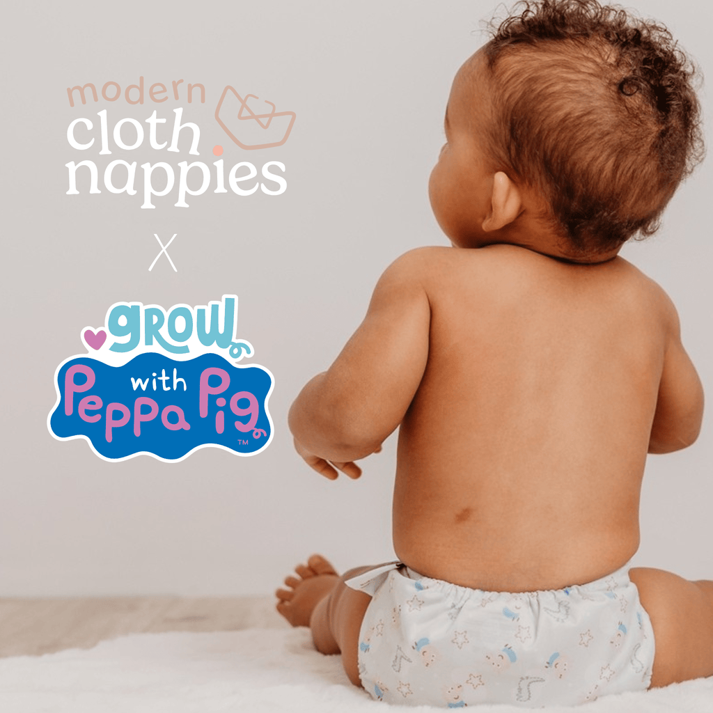 One Size All - In - One Reusable Cloth Nappy - Peppa Pig Blush Stripe - Baby&More