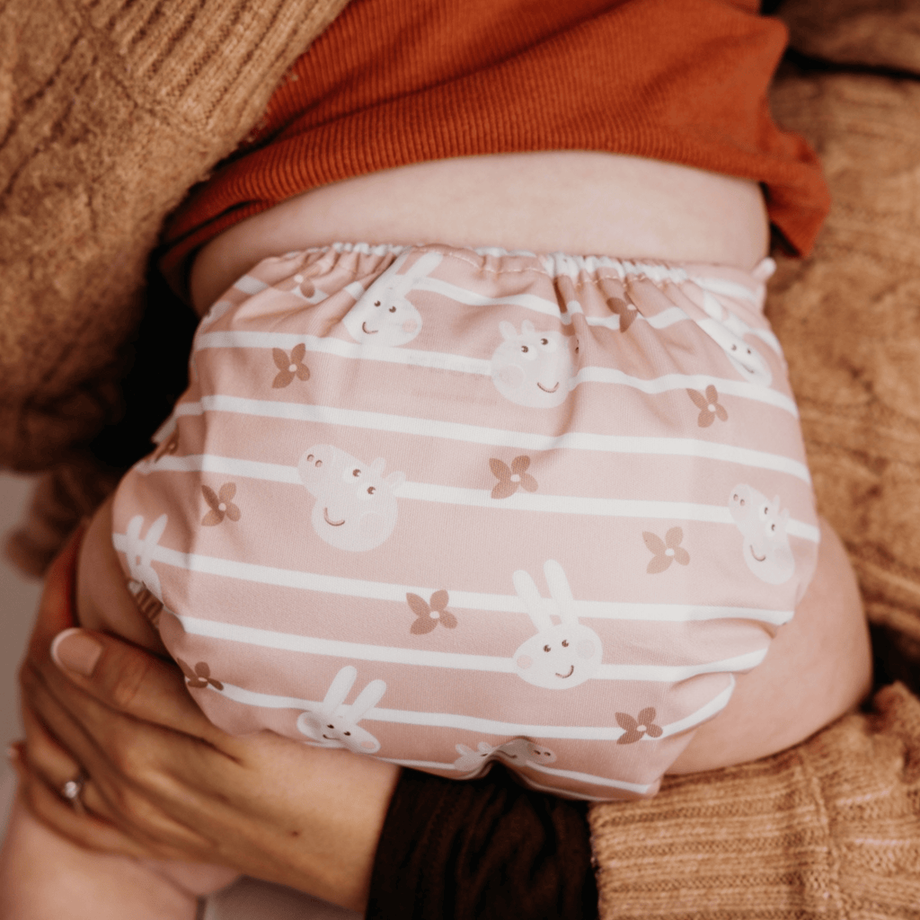One Size All - In - One Reusable Cloth Nappy - Peppa Pig Blush Stripe - Baby&More