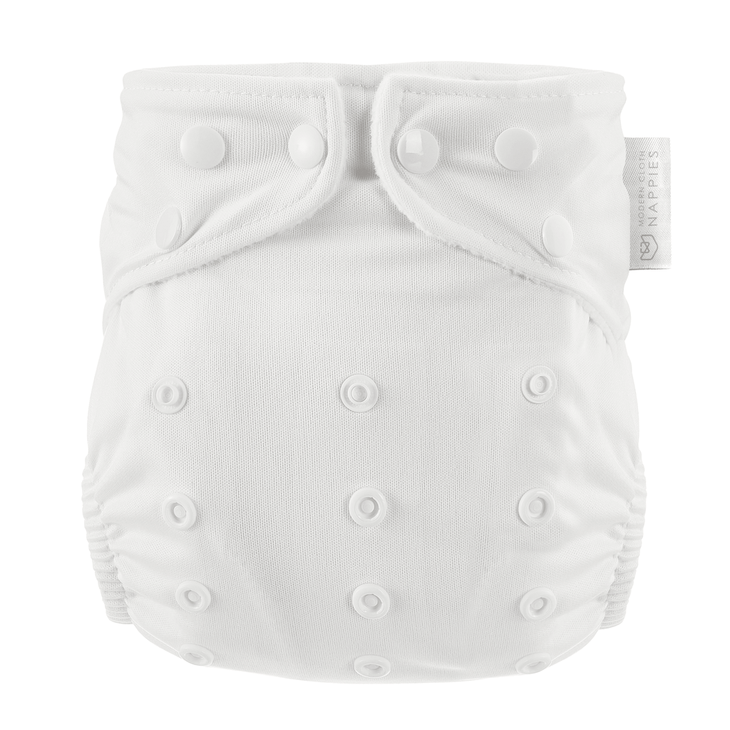 One Size All - In - One Reusable Cloth Nappy - Pure White - Baby&More
