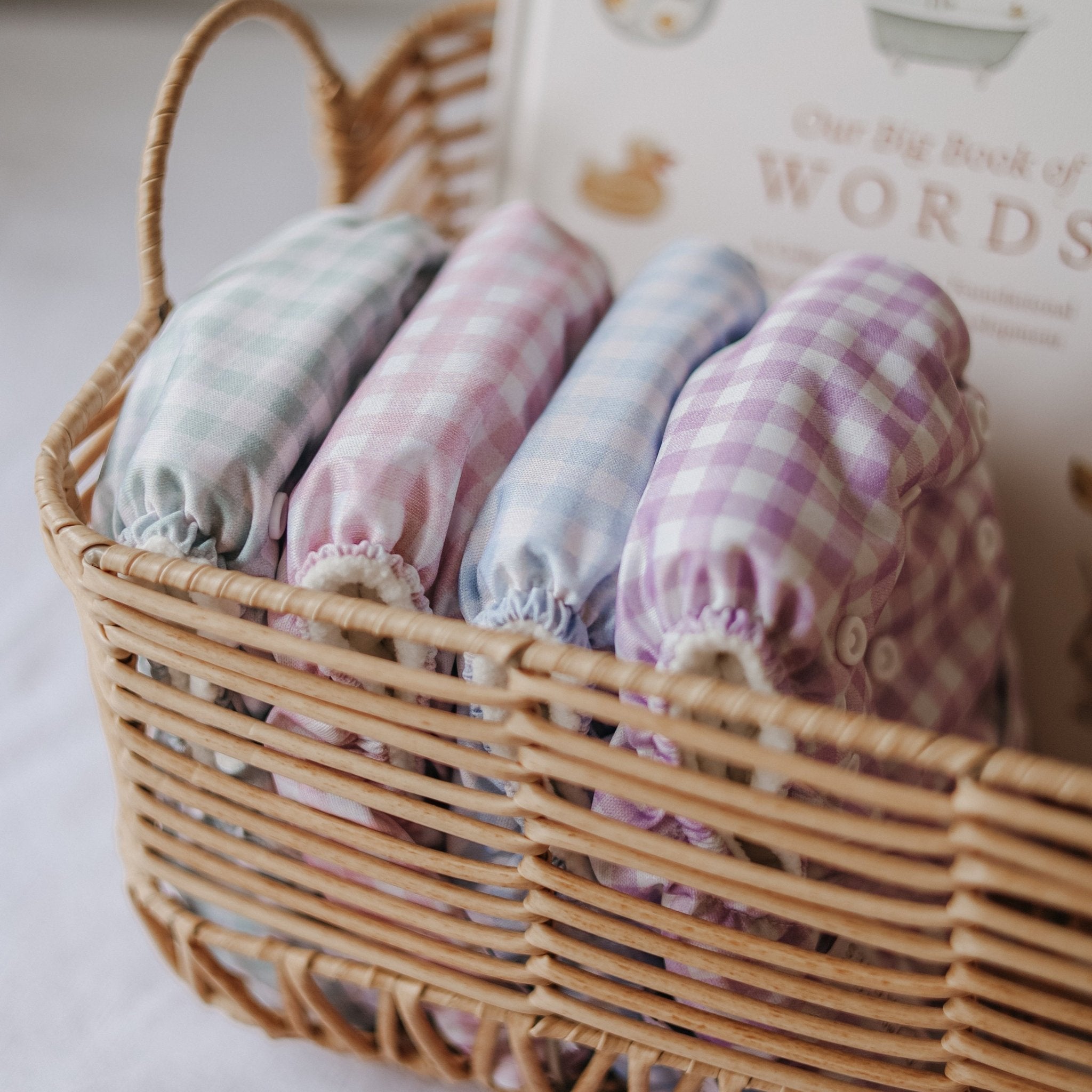 One Size All - In - One Reusable Cloth Nappy - Rose Gingham - Baby&More