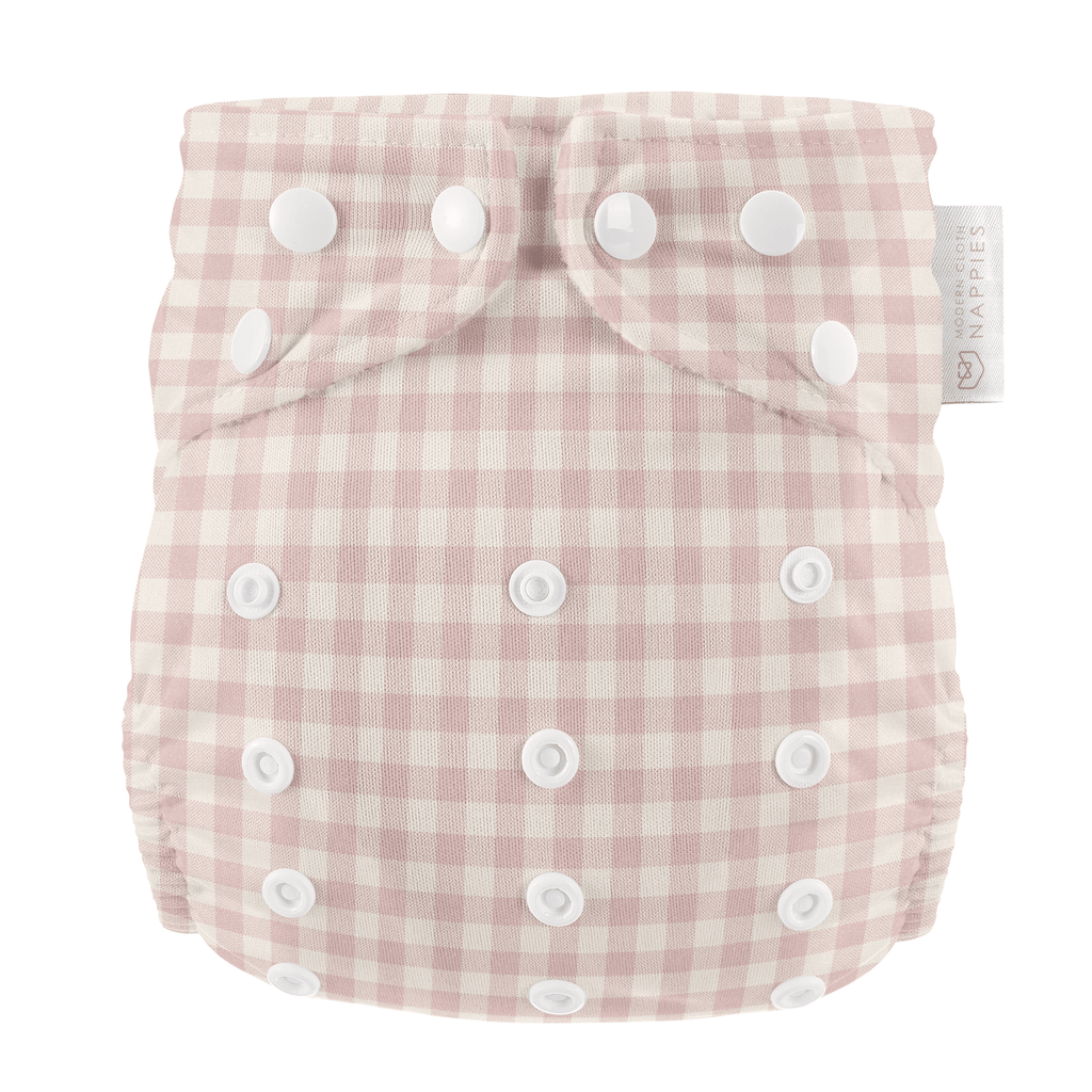 One Size All - In - One Reusable Cloth Nappy - Rose Gingham - Baby&More