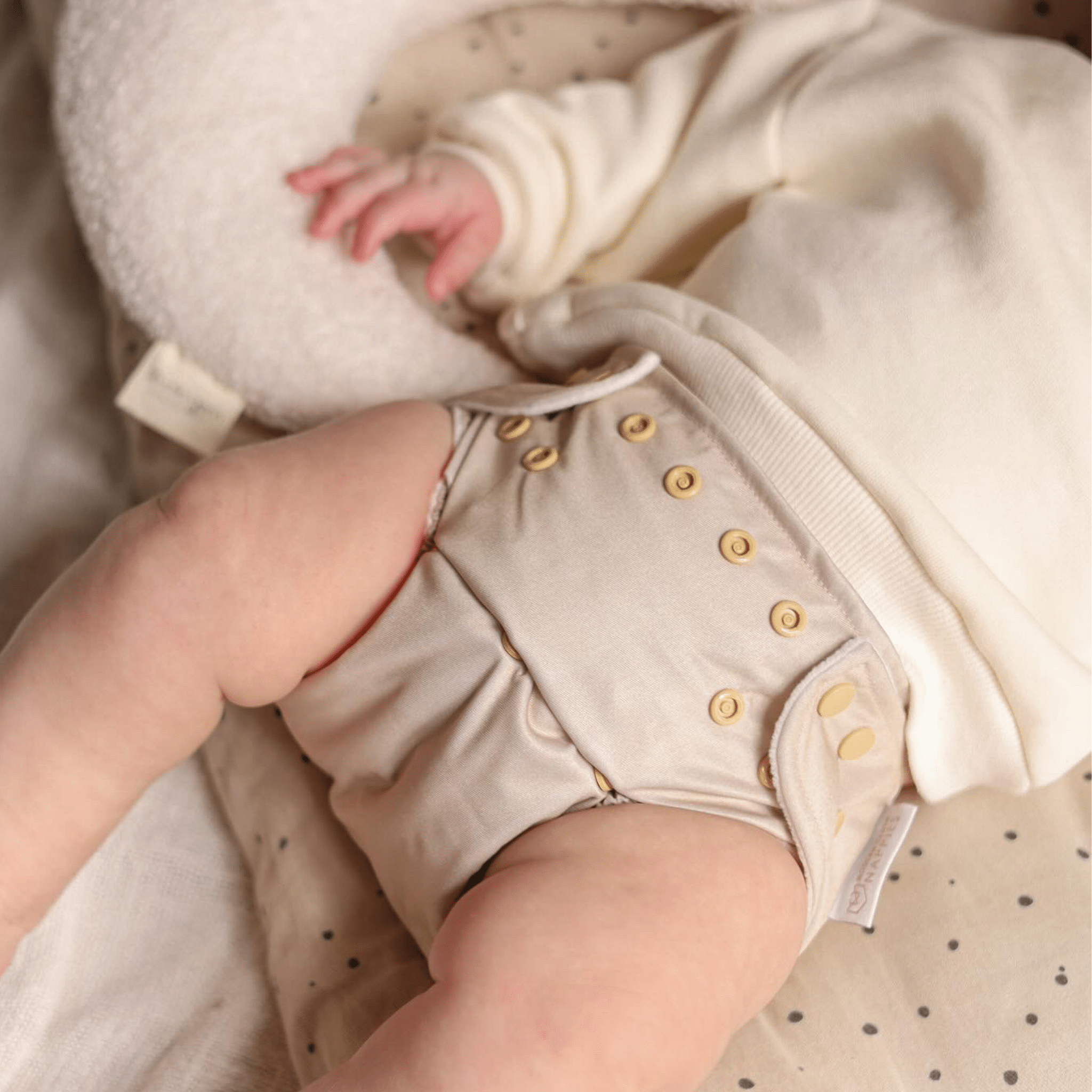 One Size All - In - One Reusable Cloth Nappy - Soft Sand - Baby&More