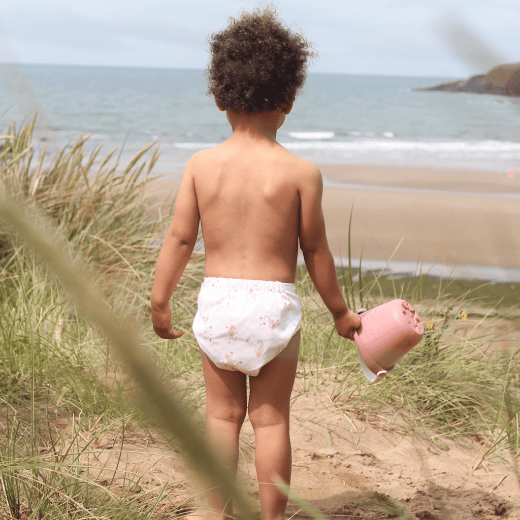 One Size Baby to Toddler Reusable Swim Nappies - Seahorse Snuggles - Baby&More