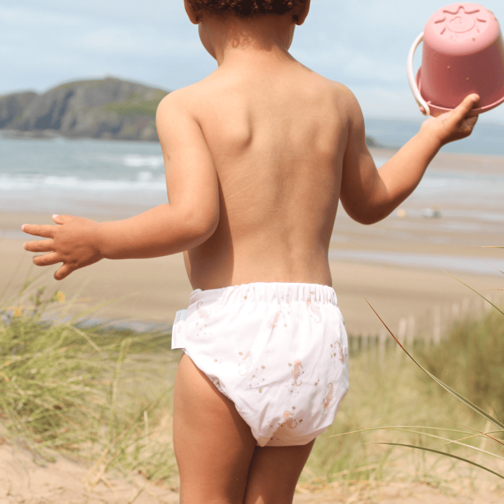 One Size Baby to Toddler Reusable Swim Nappies - Seahorse Snuggles - Baby&More
