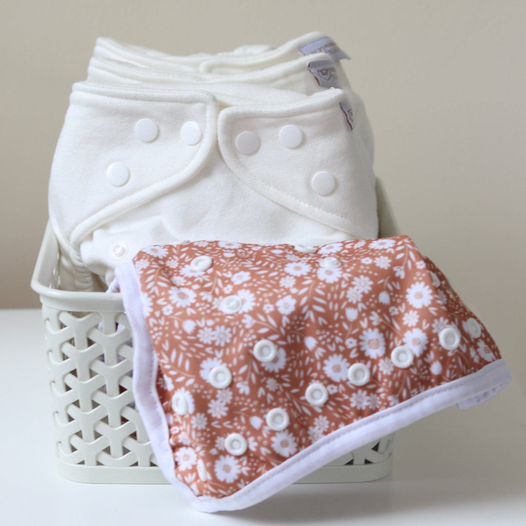 One Size Bamboo Cotton Bedtime Pearl Reusable Cloth Nappy - Baby&More