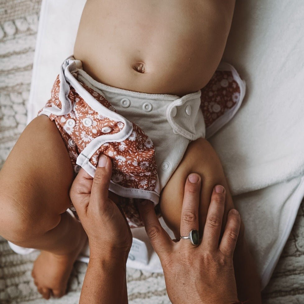 One Size Bamboo Cotton Bedtime Pearl Reusable Cloth Nappy - Baby&More